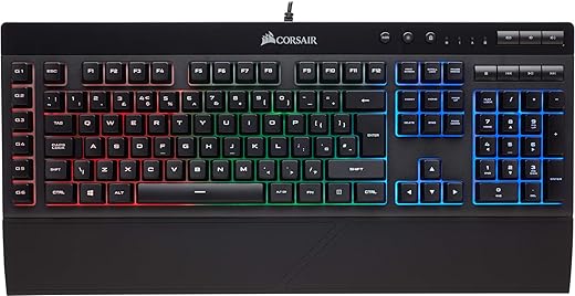 Corsair K55 RGB Tastiera Gaming (Cablato) USB 2.0 Type-A, Retroilluminazione RGB Multicolore, Italiano QWERTY, Nero