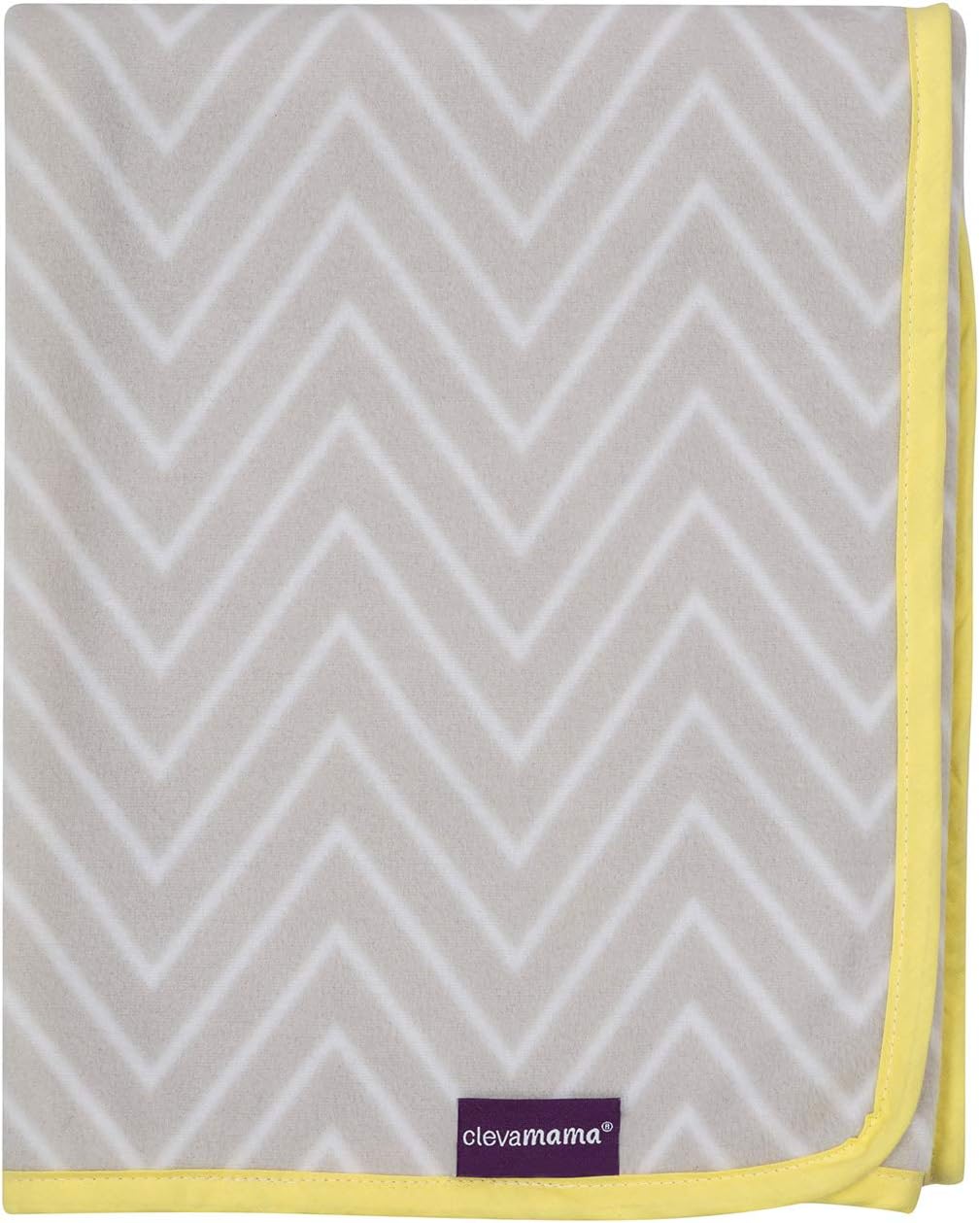 Clevamama Fleece Blanket Crib Cot Bed - Baby Fleece Blanket - 120x140 - Grey & White Chevron, 120 x 140 - Image 4