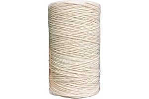 Feelmate 1mm Cotton Rope 820 Feet Macrame Cord for Kitchen String Butchers Twine for Roasting, Tying Meat, Trussing Turkey, Gift Wrapping Crafts Jewelry Making