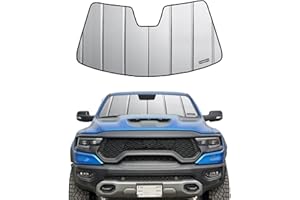 Pigenius Windshield Sun Shade for Ram 1500 2019-2025 with 5 inch Wide Sensor Front Window Sunshade - Safeguard