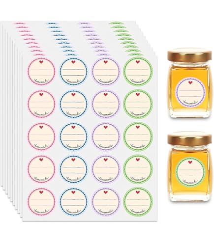 300 Blank Spice Jars Labels Round Chalk Labels Chalkboard Stickers - View #2