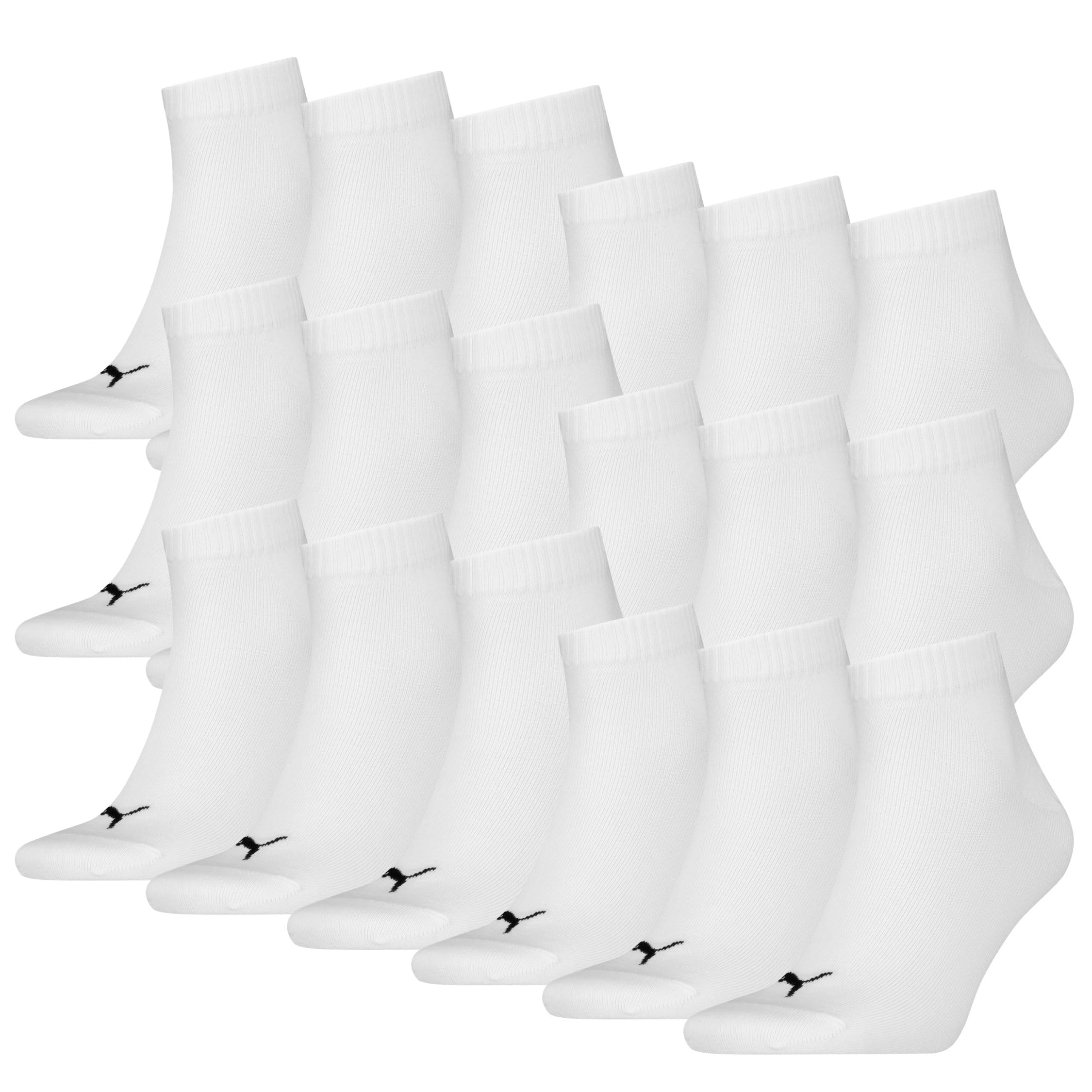 PUMA Quarter Plain 3P Socken Weiß Weiss, 43/46 Unisex