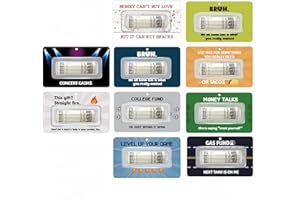 10-Pack Christmas Money Holder Ornaments - Gift Card Ornament Holder with Hanging Holes - Festive Cash Gift Card Holder for H