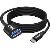 USB C to USB 3.0 Adapter 3FT, USB C Male to USB Female OTG Cable, Braided | 5Gbps Compatible with MacBook Pro/Air, iPad, iPhone Duo 18/17/16/15 Series, Samsung Galaxy S26/S25/S24/S23, with 5 Cable Ties