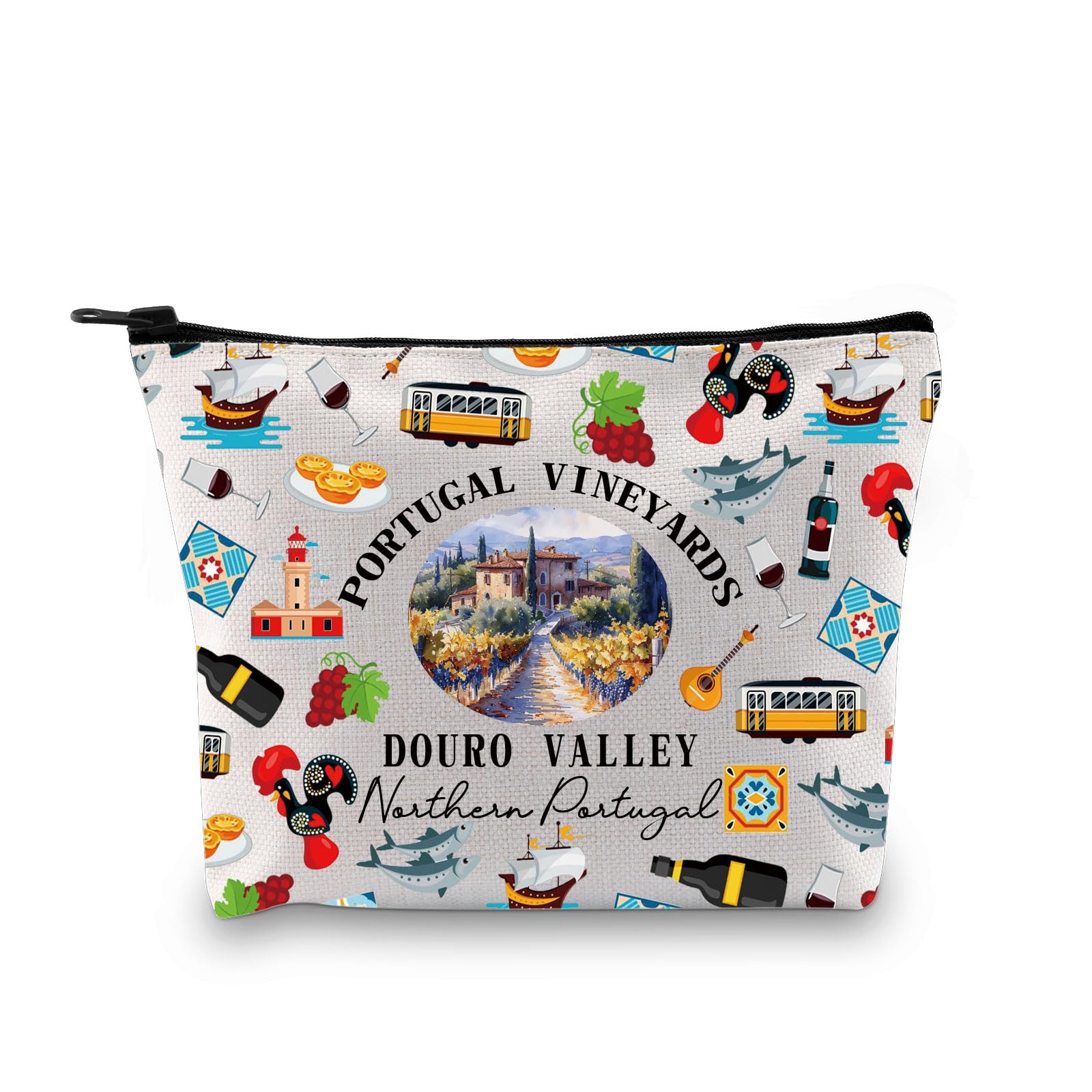 Portugal Gift Douro Valley Gift Vineyard Cosmetic Bag Portugal Porto Wine Travel Scenic Nature Wine Country Gift Portugal Vacation (Portugal)