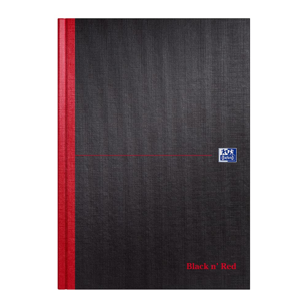 Oxford Black n' Red, A4 Notebook Hardcover, Casebound, Lined, 384 Page, 1 Notebook