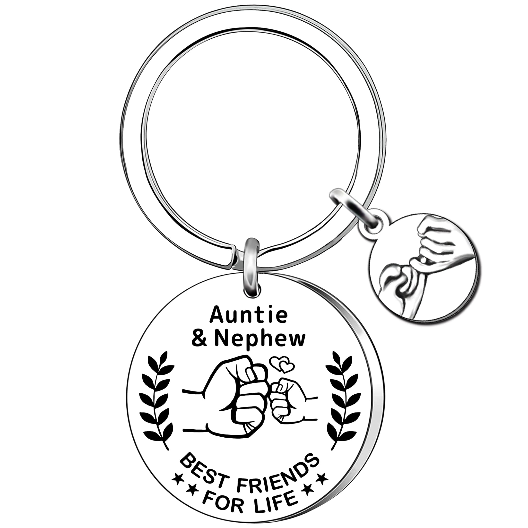 AMZQ Auntie Gifts Auntie Keyring from Nephew Auntie Birthday Gifts Christmas Mother's Day Keyring Presents