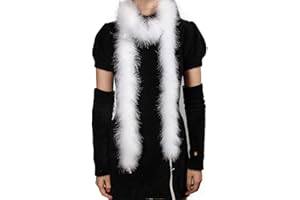 iHUFeather Marabou Feather Boa Natural Turkey Feathers 2 Yard 22g for DIY Crafts Wedding Party Costume Christmas Decoration