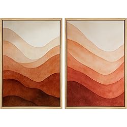 MUDECOR Framed Canvas Print Wall Art Set Rustic