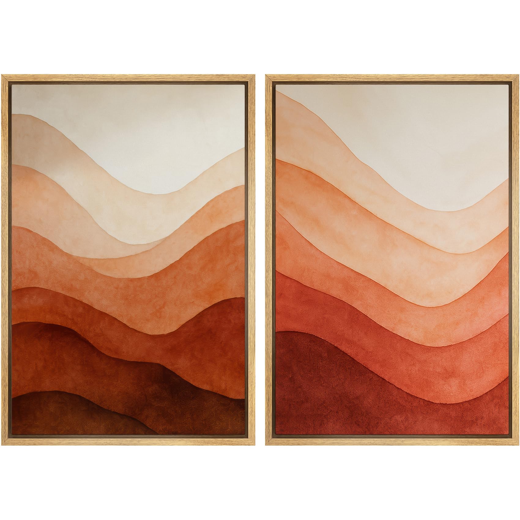 MUDECOR Framed Canvas Print Wall Art Set Rustic