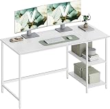 VASAGLE Computer Desk 140x60x76 cm Maple White LWD055W01