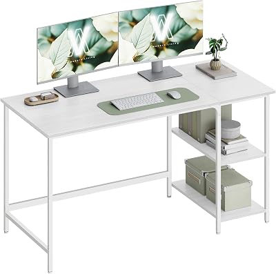 VASAGLE Computer Desk 140x60x76 cm Maple White LWD055W01