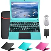 10.1 Inch Mini Netbook, Quad-Core Processor Laptop Computer, 2GB Memory 64GB Storage Android 12 Portable Notebook Built-in Webcam, WiFi &amp; Bluetooth Keyboard &amp; Mouse for Home Schooling &amp; Office Work