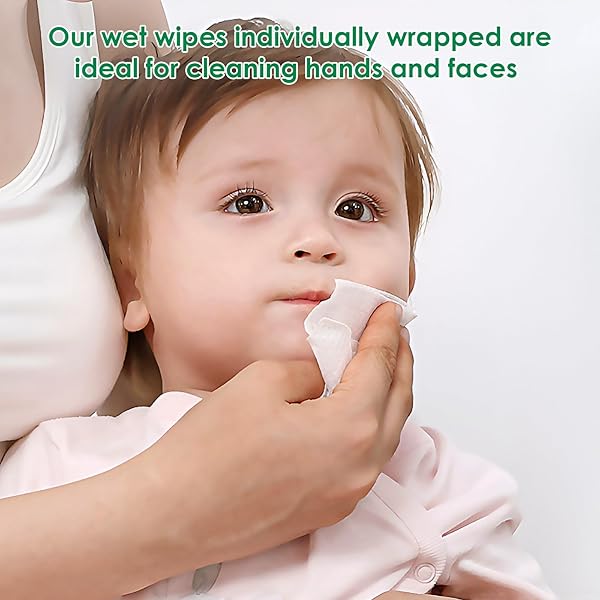 BGTECHO 300 PACK WET WIPES INDIVIDUALLY WRAPPED, ALOE VERA HAND WIPES, WET WIPE BULK INDIVIDUAL HAND WIPE,TRAVEL SIZE BODY WIPES QUICK HANDS CLEANING FOR TRAVEL WEDDING RESTAURANT BARBECUE(GREEN)