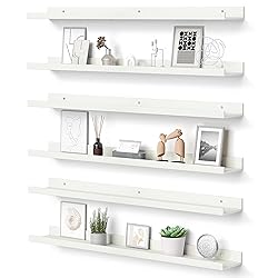 upsimples Floating Shelves for Wall, Wood Mounted
