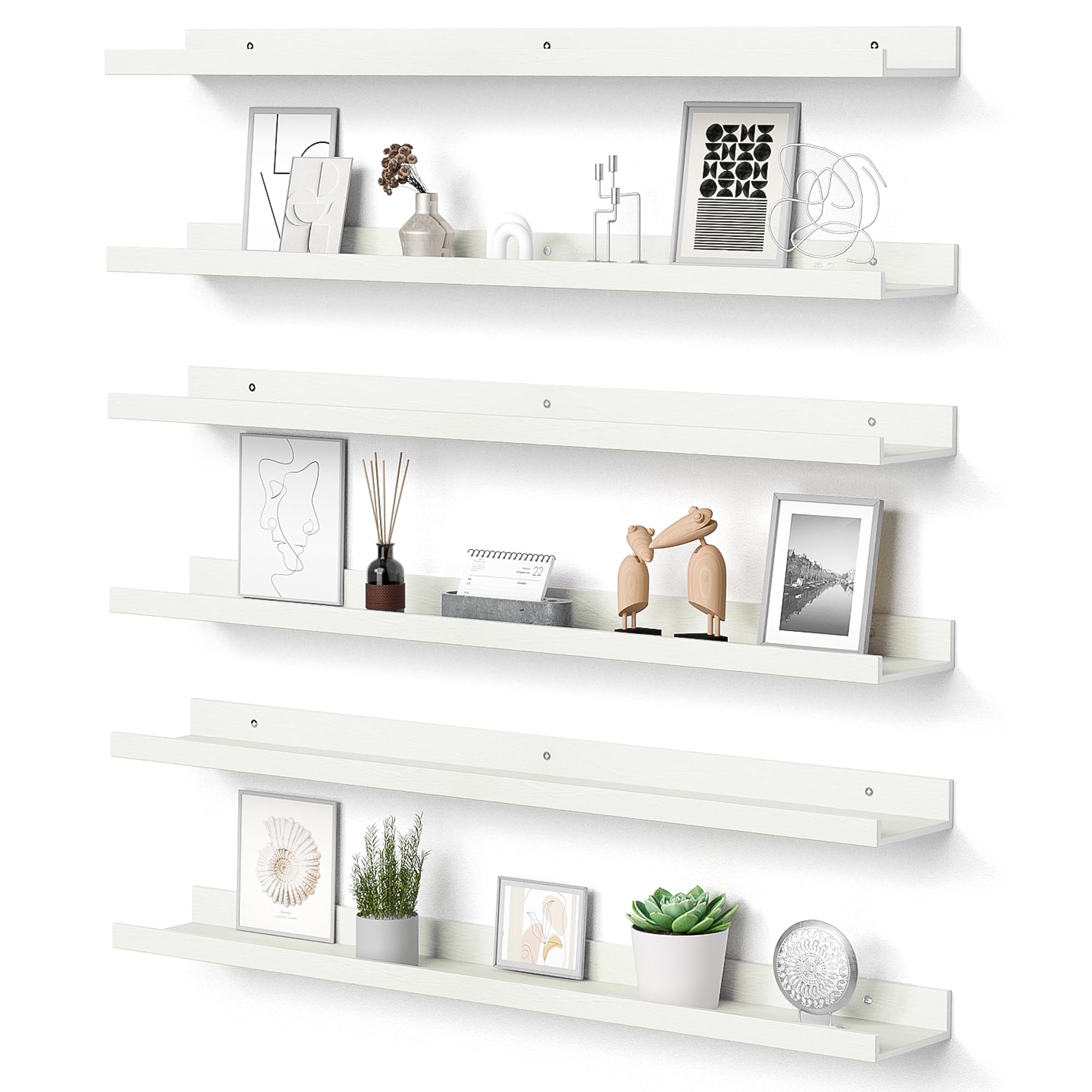 upsimples Floating Shelves for Wall, Wood Mounted