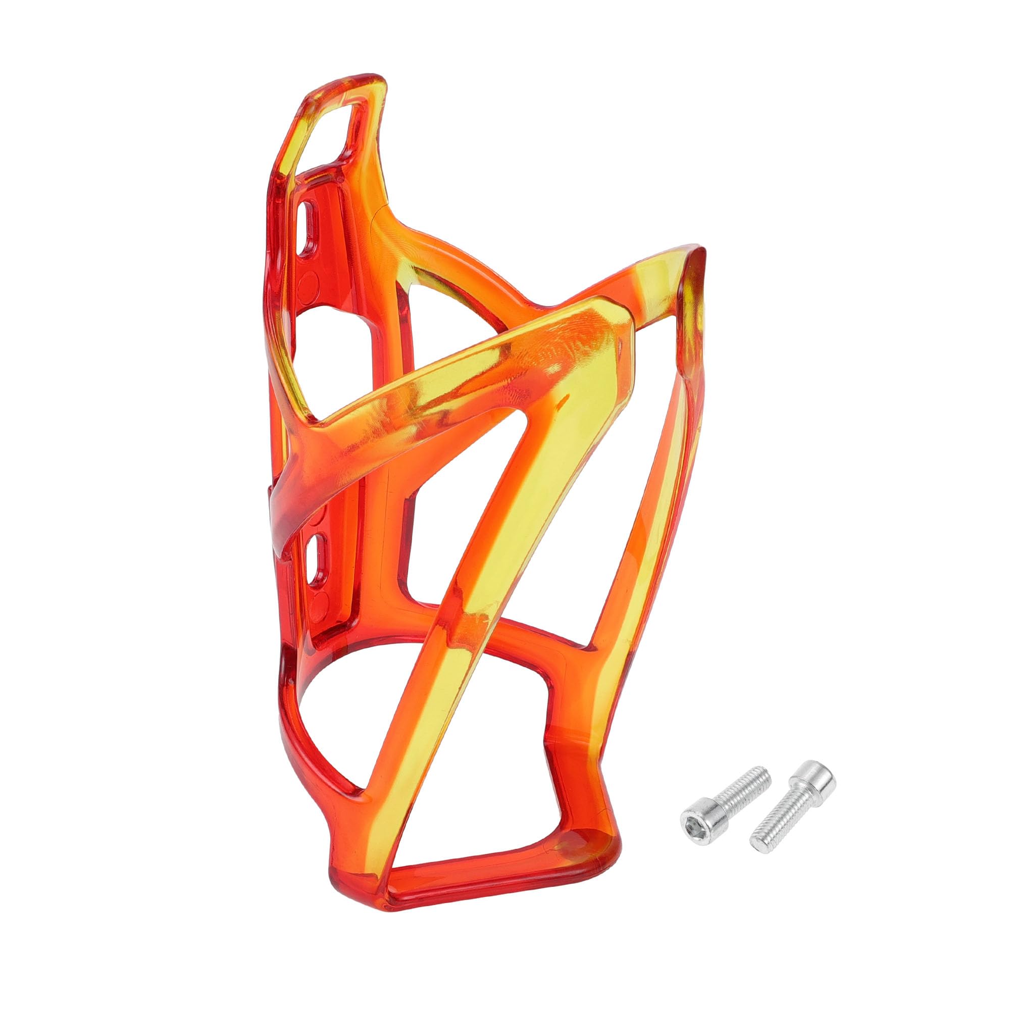 Motoforti Bike Bottle Cup Holder Cage Rack Integrally-formed PC Plastic Bicycle Drinks Holder for MTB Road Mountain Bike Outdoor Cycling Red Yellow Dazzle