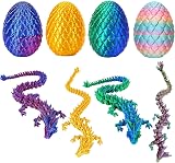 YILCER 4Pcs Dragon Eggs Inside Dragon 3D Printed Easter Gift Set Multicolor view 8
