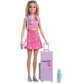 Barbie, Family &amp; Friends Malibu Limitless Adventure Blonde Fashion Doll | Luggage and Travel-Themed Accessories
