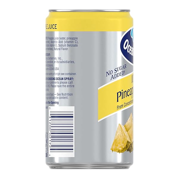 OCEAN SPRAY 100% PINEAPPLE JUICE, 7.2 OZ CANS (PACK OF 24)