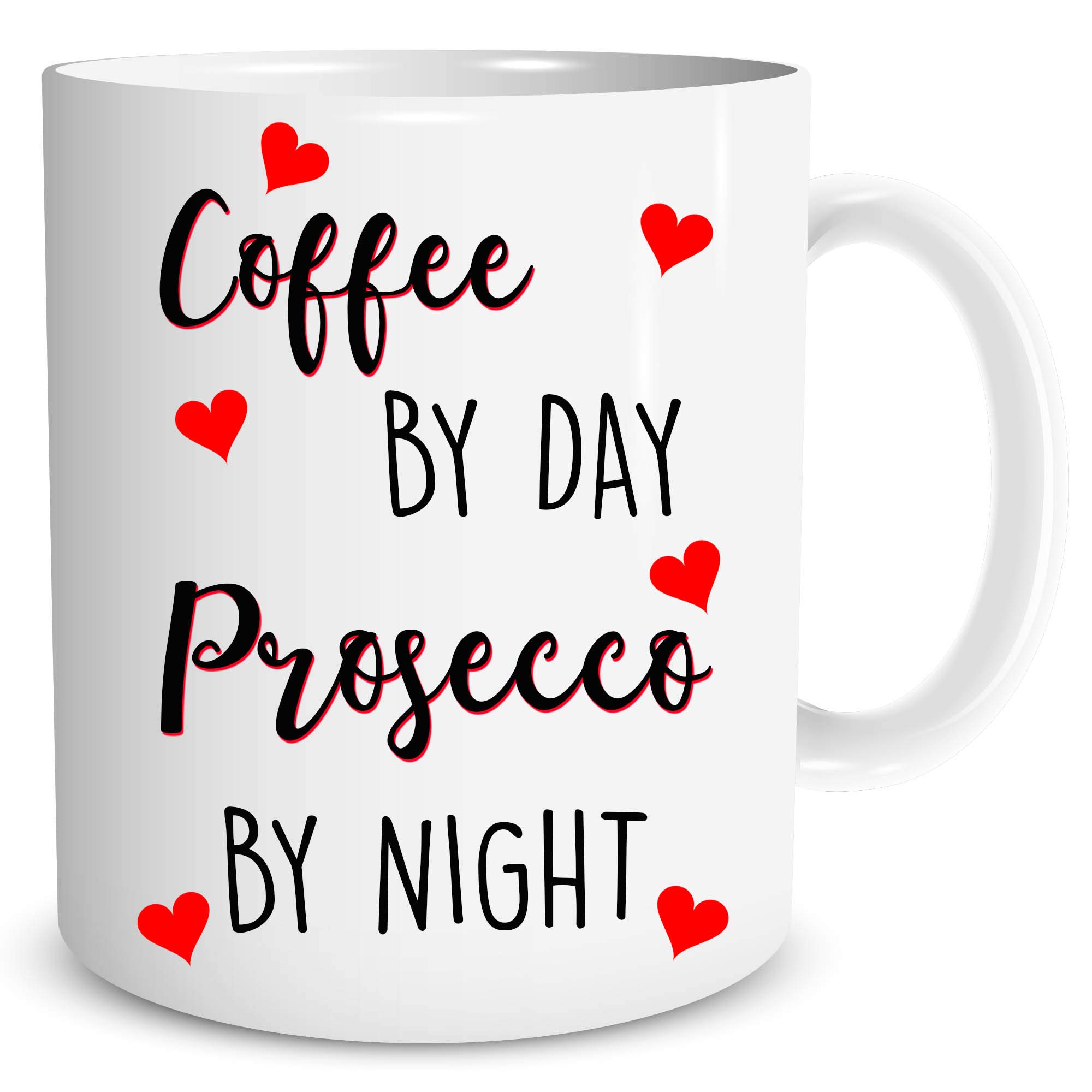 Funny Mug Coffee by Day Prosecco by Night Mug Prosecco Gift Prosecco Mug Coffee Mug Birthday Gift Christmas Present Best Friend WSDMUG1354