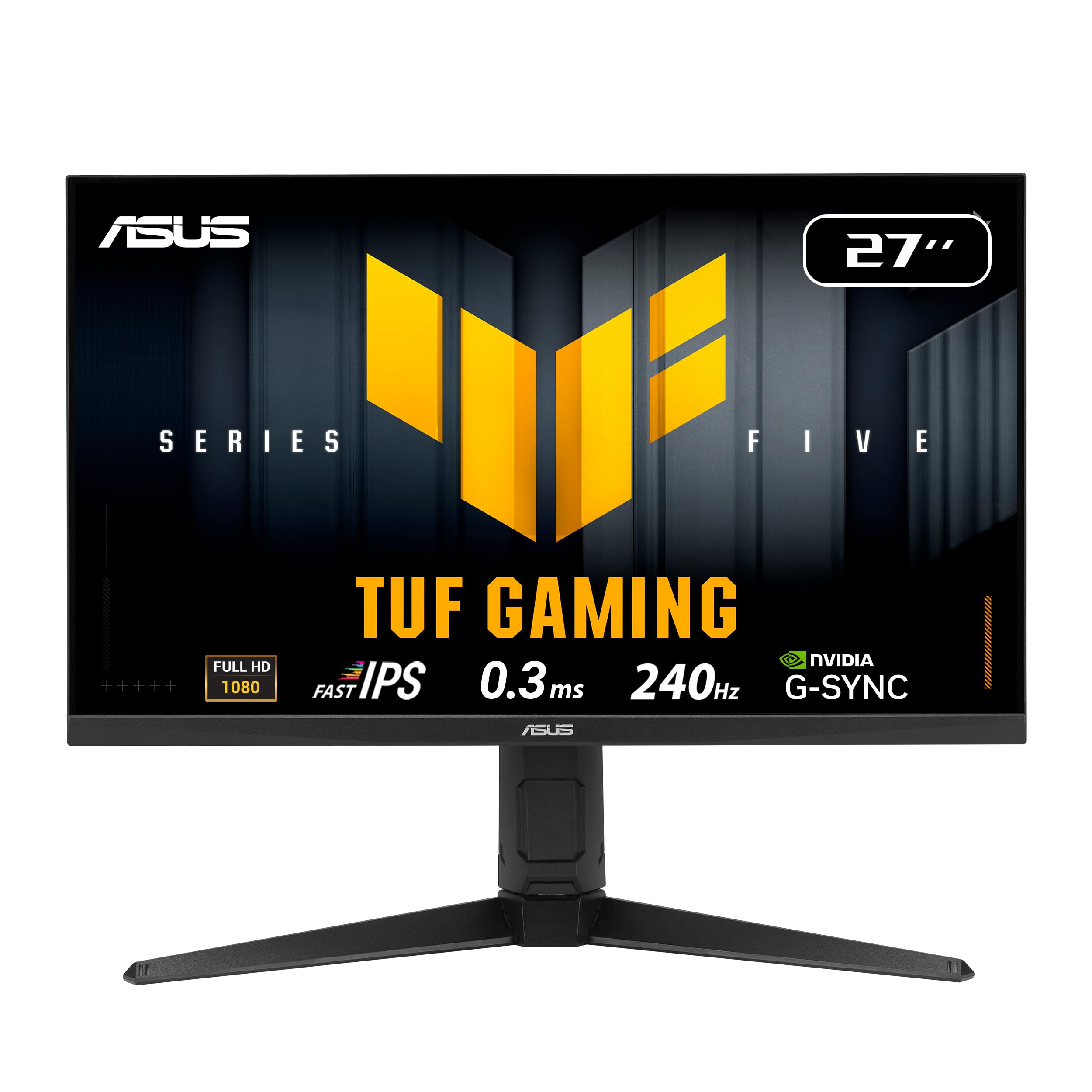 ASUS TUF Gaming Series 5 27” 1080P Monitor (VG279QML5A) - Fast-IPS, 240Hz, 0.3ms, G-SYNC Compatible, FreeSync Premium, 99% sRGB, Height Adjustable, DisplayWidget, Gaming AI, 3 yr Warranty Image