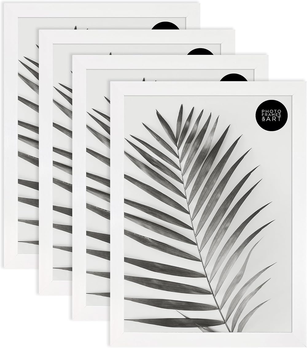 pf+a Real Glass White A4 Frames Multipack 4 x 21x29.7cm