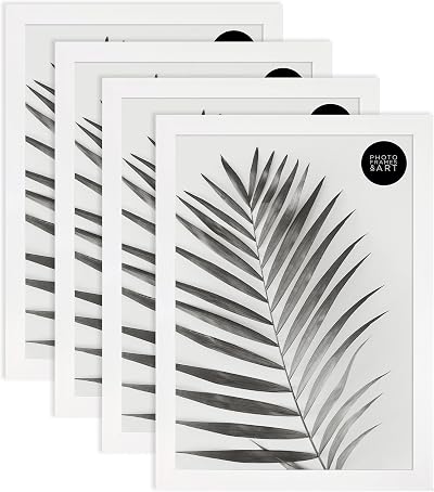 pf+a Real Glass White A4 Frames Multipack 4 x 21x29.7cm