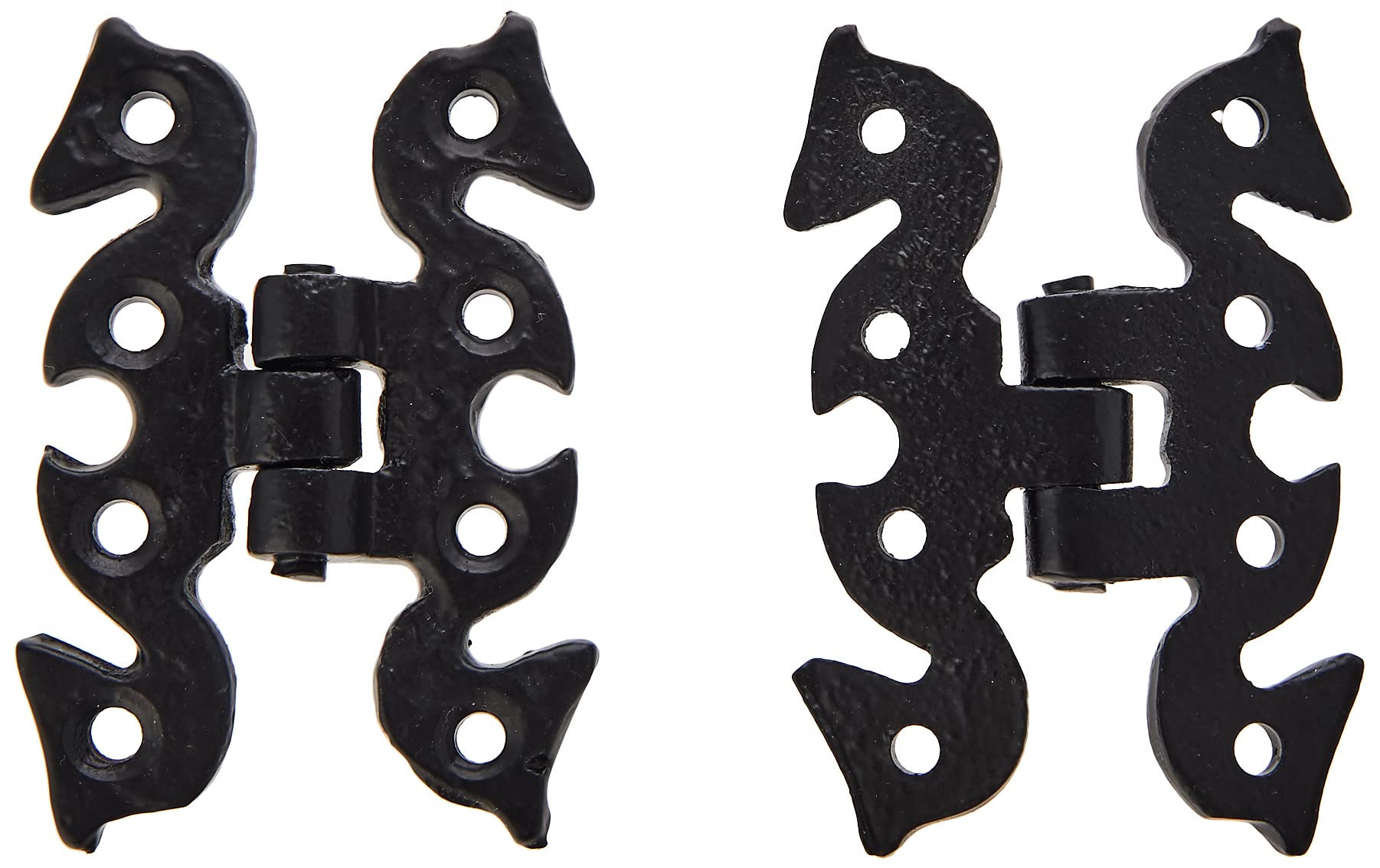 Merriway® BH01795 (2 Pcs) Butterfly Snake Cupboard Cabinet Door Hinge, 68mm (2.11/16 inch) Black Antique - Pack of 2 Pieces