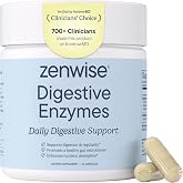 Zenwise Digestive Enzymes with Probiotics &amp; Prebiotics for Bloating, 48 CT | Multi Enzymes, Probiotics, Bromelain, Papaya, DE111 Probiotics Prebiotics, Gas and Bloating Relief, Vegetarian
