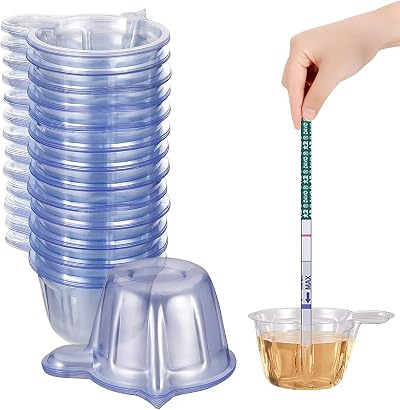 metagio 200 Pcs 40ml Disposable Plastic Urine Collection Cups Specimen for