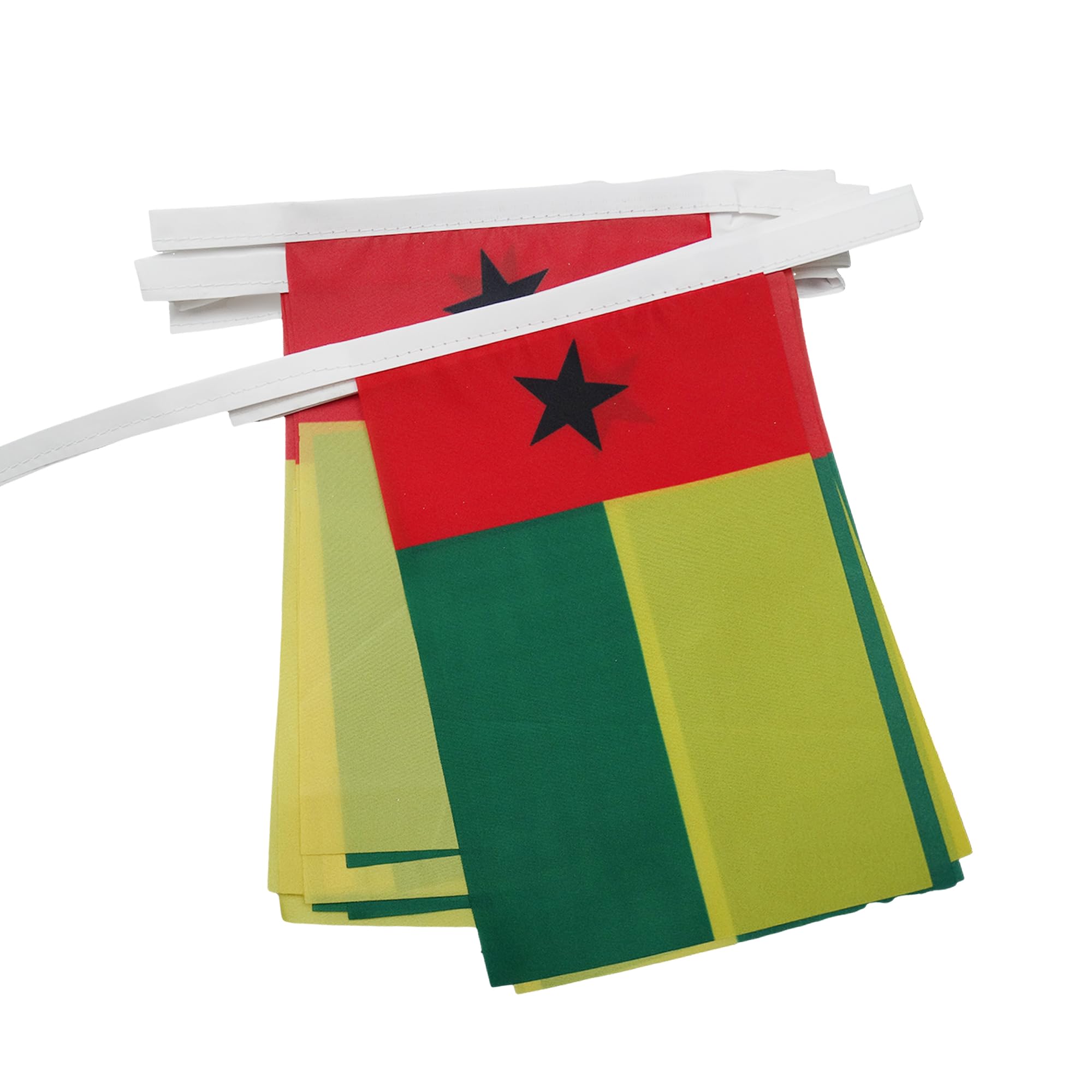 AZ FLAG Guinea-Bissau Bunting Flag, 20 Ft Garland with 20 Small Bissau-Guinean Flags 8'' x 6'', 100% Polyester String Pennant, 6 meters — image 1