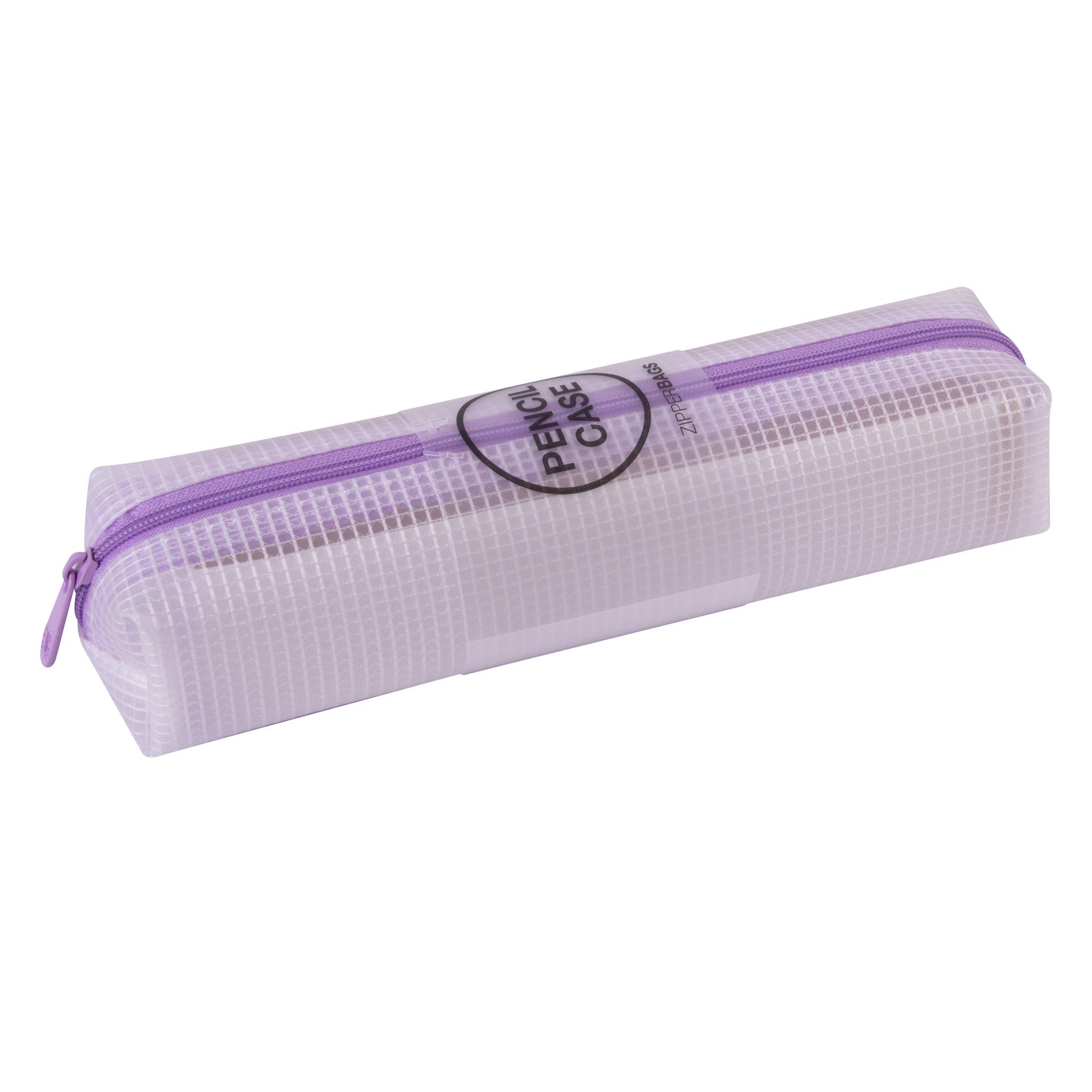 APLI 18698 – Translucent Zipper Bag Nordik Collection Zipper, Purple, Measures 210 x 45 x 45 mm