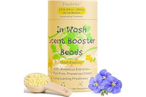 Freelivity In‑Wash Scent Booster Beads – Fresh Essence Scent, Laundry Beads fabric softener, 24 oz – Lasts Up to 70 Washing Cycles – Eco‑Friendly & Safe for Babies and Kids