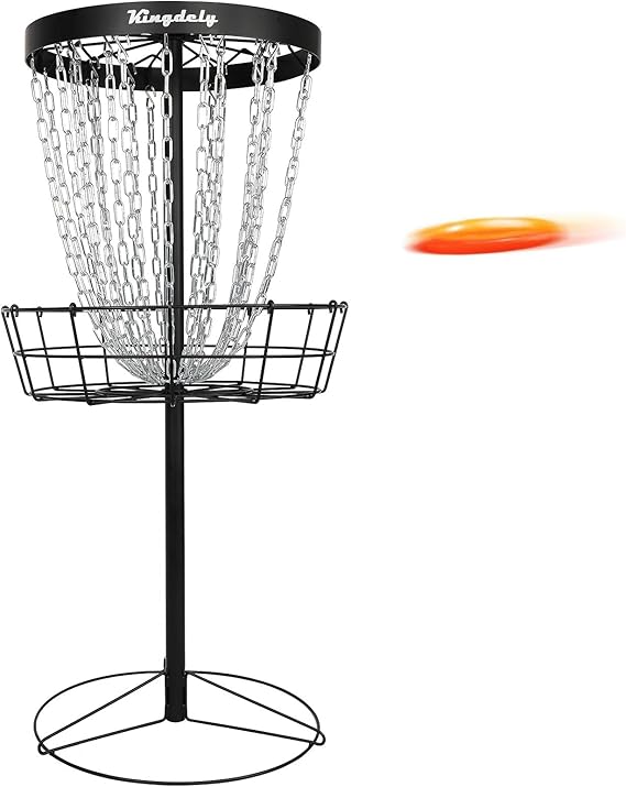 Disc Golf Basket Target, 24Chain Metal Disc Golf Practice Target Catch