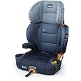 Chicco KidFit ClearTex Plus 2-in-1 Belt-Positioning Booster Car Seat, Backless and High Back Booster Seat, for Children Aged 4 Years and up and 40-100 lbs. | Reef/Navy