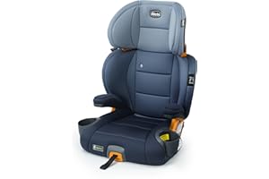 Chicco KidFit ClearTex Plus 2-in-1 Belt-Positioning Booster Car Seat, Backless and High Back Booster Seat, for Children Aged 4 Years and up and 40-100 lbs. | Reef/Navy