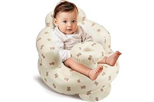 Inflatable Baby Seat for Babies 3-36 Months and Up Back Support Inflatable Baby Chair Built in Air Pump for Learning to Sit B