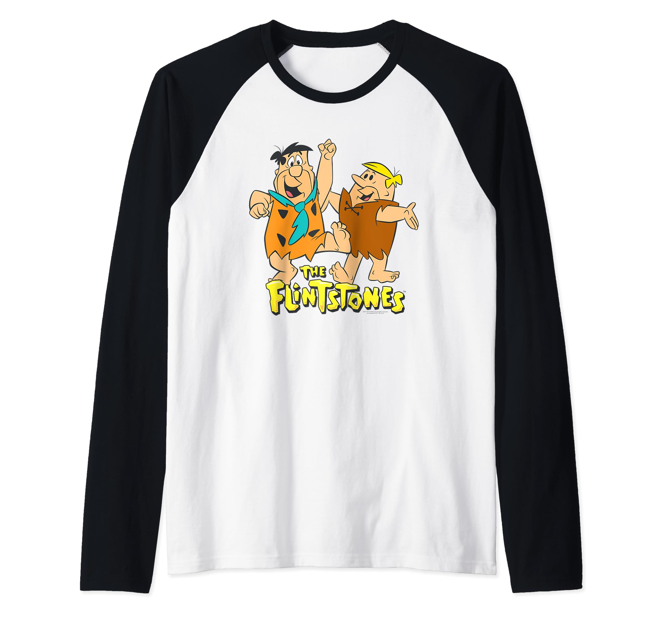 The Flintstones Fred And Barney Raglan Baseball Tee