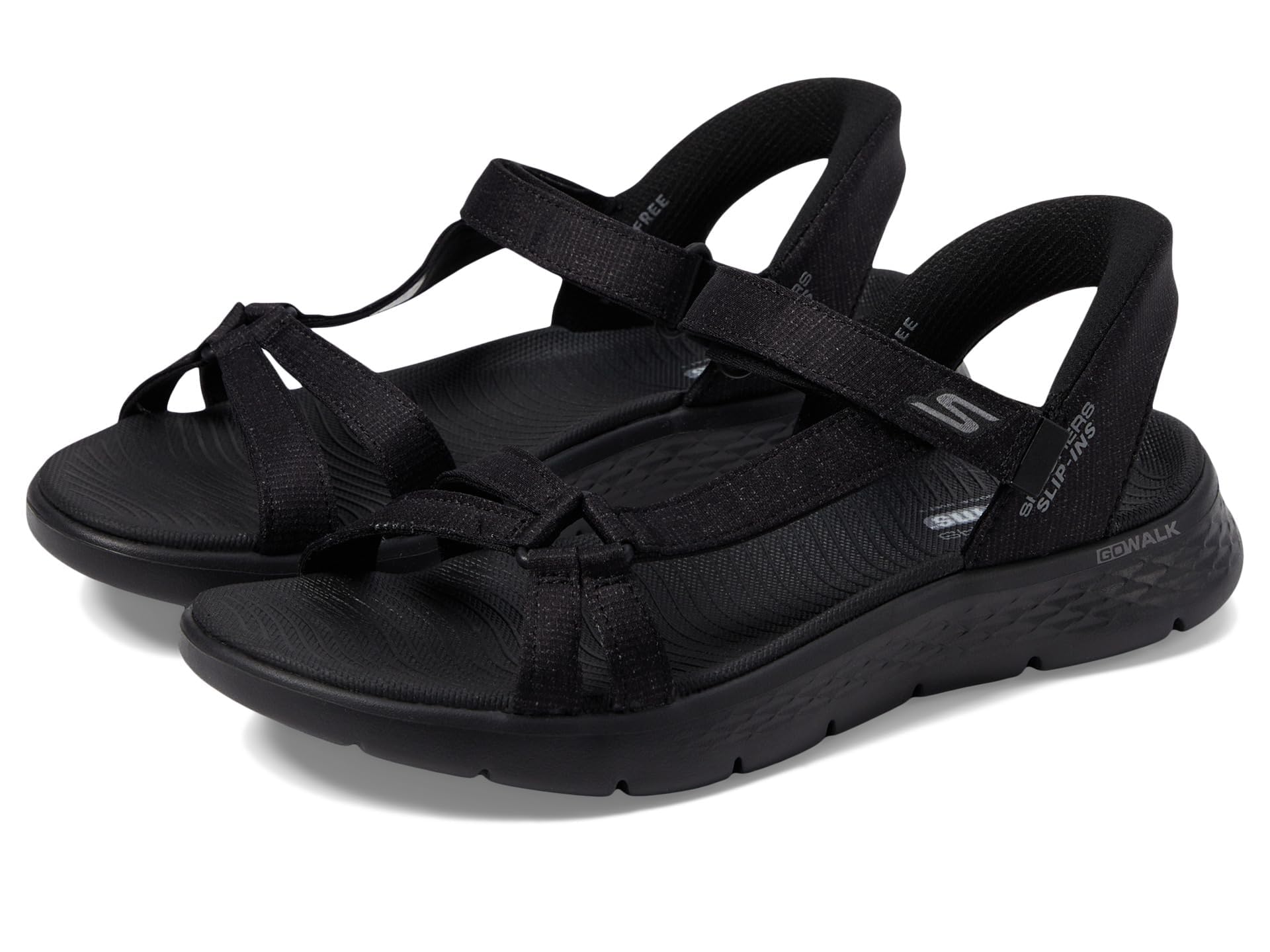 Photo 1 of Skechers Women's GO Walk Flex Sandal - Illuminate Hands Free Slip-ins Fisherman, Black, 6