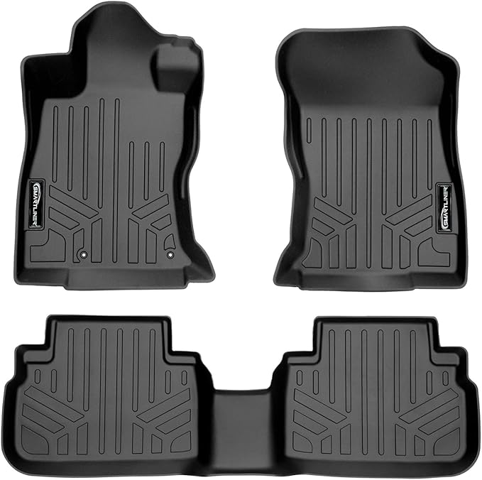 SMARTLINER Custom Fit Floor Mats 2 Row Liner Set Black for