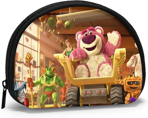 Amazon トイストーリーピンクのくまちゃん1 小銭入れ小さい おしゃれ かわいい 使いやすさ抜群 ファスナー コンパクト 財布 コンパクト メンズ レディース 小銭入れ