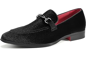 Bruno Marc Men's Dress Loafers Velvet Luxury Comfortable Slip-on Tuxedo Shoes Horsebit Loafer Shoes for Party Wedding Graduat
