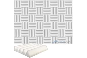 Arrowzoom 96 Acoustic Panels Wedge Sound Absorbing Acoustic Treatment Decorative Tiles 25x25x5cm Recording Studio Noise Cance