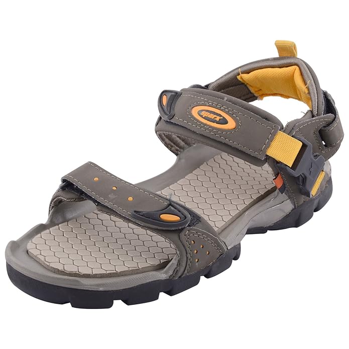 Sparx Men's Athletic & Outdoor Nylon O.Green Yellow Sandals (11) Buy