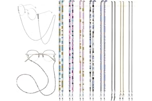 Damanse Eyeglass Chain,8 Pcs Beaded Eye Glasses Strap Holders around Neck For Women