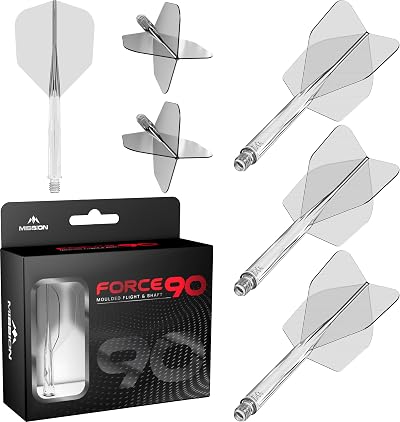 Mission Darts Force 90 Integrated Flight and Shaft Set Pack of 3