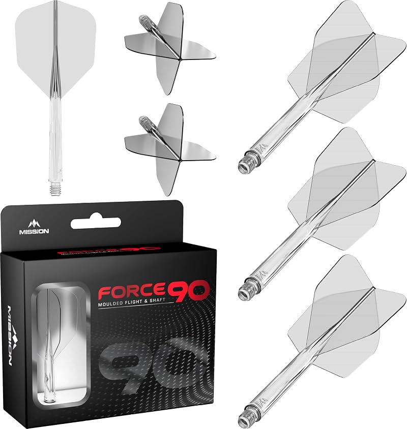 Mission Darts Force 90 Integrated Flight and Shaft Set Pack of 3