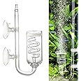 IAFVKAI CO2 Diffuser Aquarium Glass Spiral CO2 Atomizer Diffuser Bubble Counter Check with Suction Cup for Aquarium Planted Fish Tank Supply Accessories