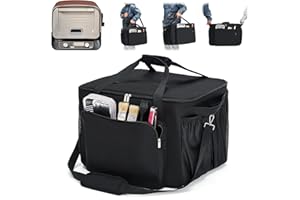 TRAVELIT Padded Carry Bag for Ninja Woodfire Outdoor Oven OO101, Water-Resistant Outdoor Carrying Bag for Ninja Pizza Oven, Outdoor Oven Case with Pockets for Pizza Oven Accessories (Bag Only)